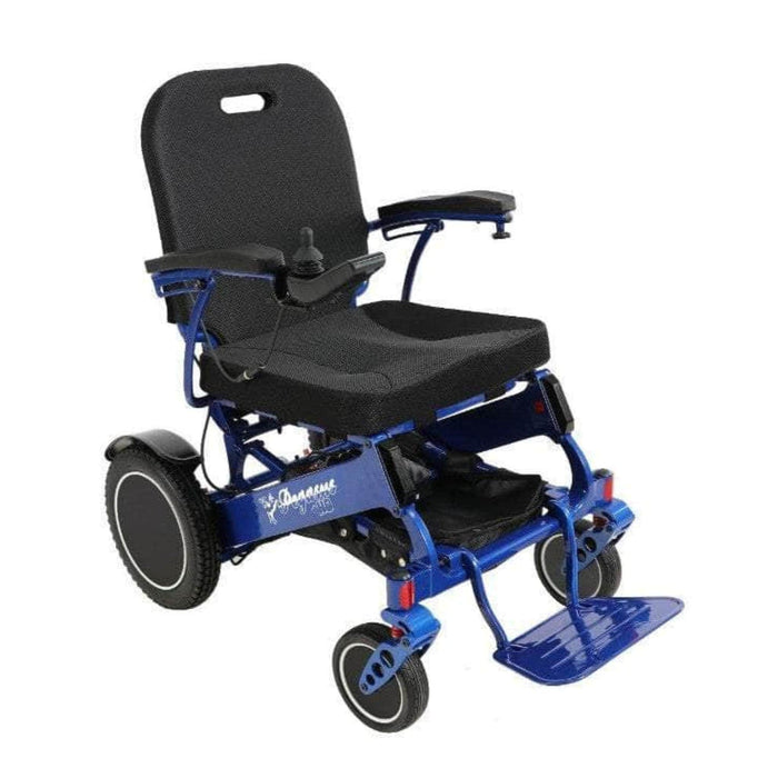 Pegasus Plus HD Bariatric Foldable Wheelchair Color Blue Front Right Side View