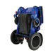 Pegasus Plus HD Bariatric Foldable Wheelchair Color Blue Front Back View Folded
