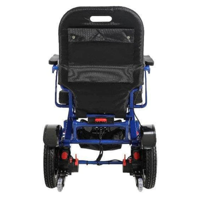 Pegasus Plus HD Bariatric Foldable Wheelchair Color Blue Back View