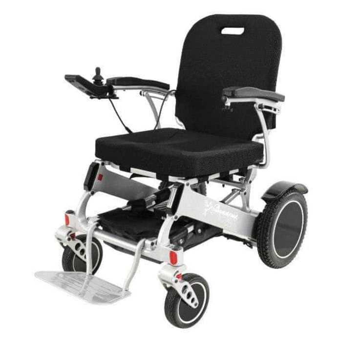 Pegasus Plus HD Bariatric Foldable Wheelchair Color Silver Front Left Side View