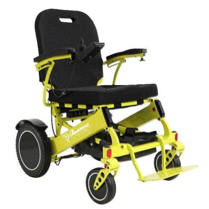 Pegasus Plus HD Bariatric Foldable Wheelchair Color Yellow Front Right Side View