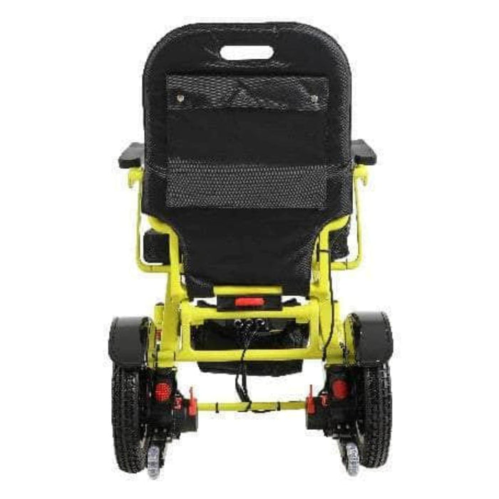 Pegasus Plus HD Bariatric Foldable Wheelchair Color Yellow Back View