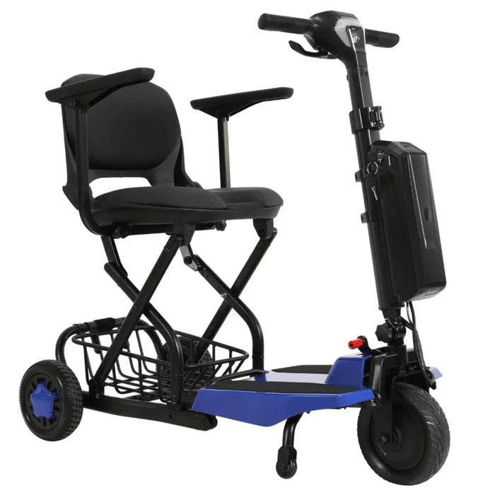 Super Light Flight Folding Mobility Scooter Open Box, Blue