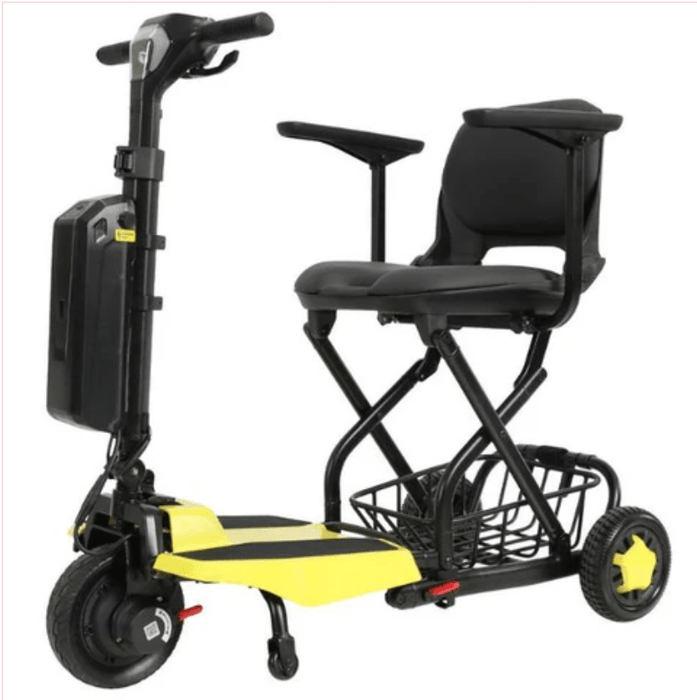 Super Light Flight Folding Mobility Scooter Yellow Open Box
