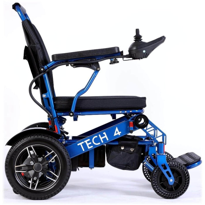 Tech 4 Foldable Power Wheelchair Blue