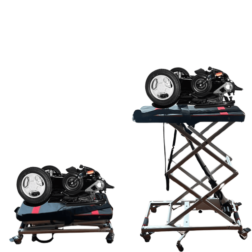 Electric Wheelchair On Vulcan Scooter Lift