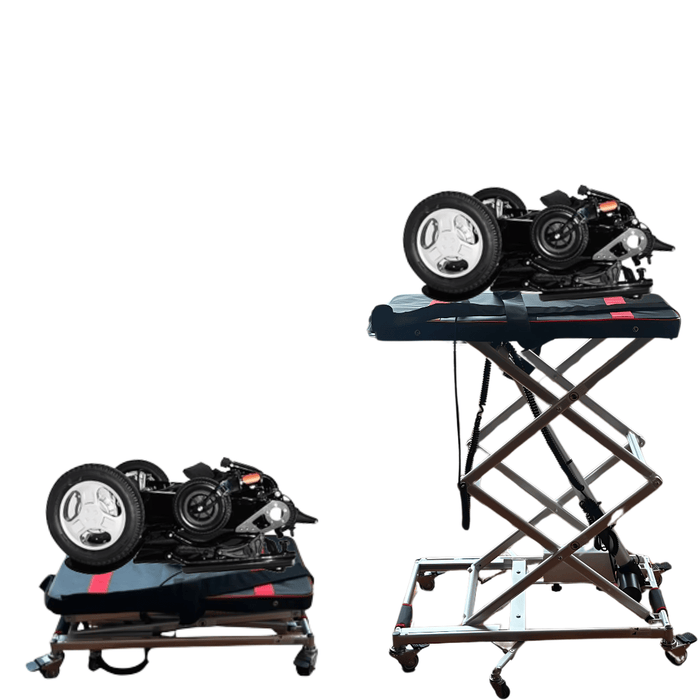 Electric Wheelchair On Vulcan Scooter Lift