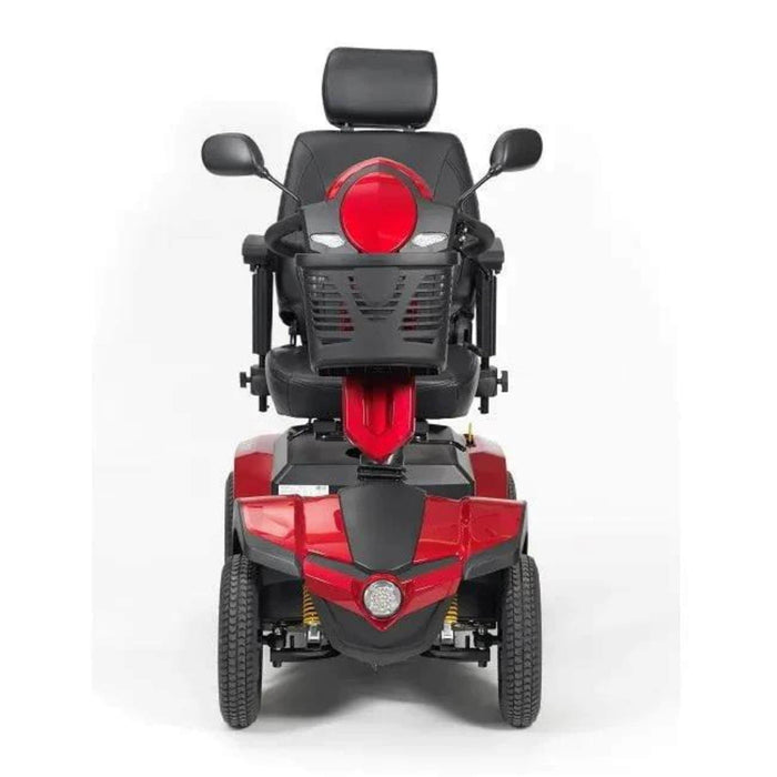 Drive Panther Scooter Color Red Front View With Basket