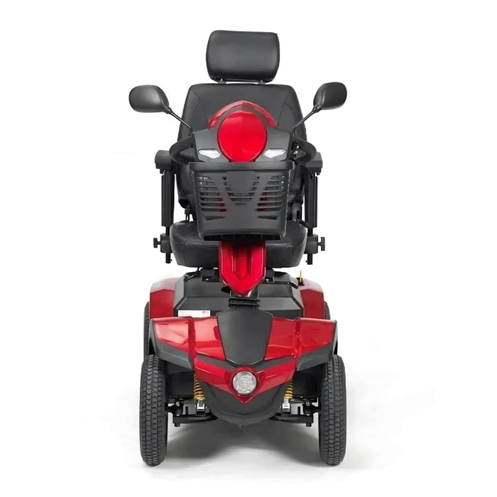 DrivePantherScooterColorRedFrontViewWithBasket