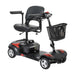 drivescoutmobilityscootercolorredfrontrightsideviewwithbasketandadjustablechair