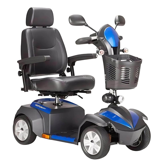 driveventuradlx4wheelscootercolorbluefrontrightsideviewwithbasket