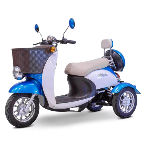 E Wheels EW -11 Sport Euro Type Scooter Color Blue Front Left Side View