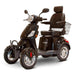 Ewheels EW-46 Mobility Scooter Color Black Front Left Side View with Back Basket
