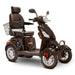 Ewheels EW-46 Mobility Scooter Color Black Front Right Side View with Back Basket