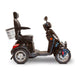Ewheels EW-46 Mobility Scooter Color Black Right Side View with Back Basket