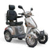 Ewheels EW-46 Mobility Scooter Color Silver Right Side View with Back Basket