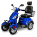 EwheelsEW464WheelMobilityScooterColorBlueFrontLeftSideViewwithBackBasket