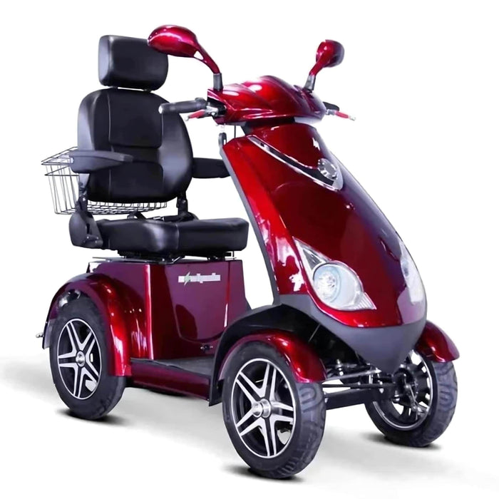 Ewheelsew-72MobilityScooterColorRedFrontRightSideView