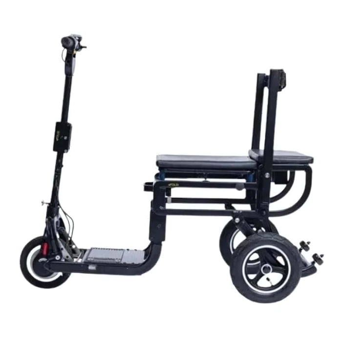 eFoldiLiteUltraLightweightMobilityScooterColorBlackLeftSideView