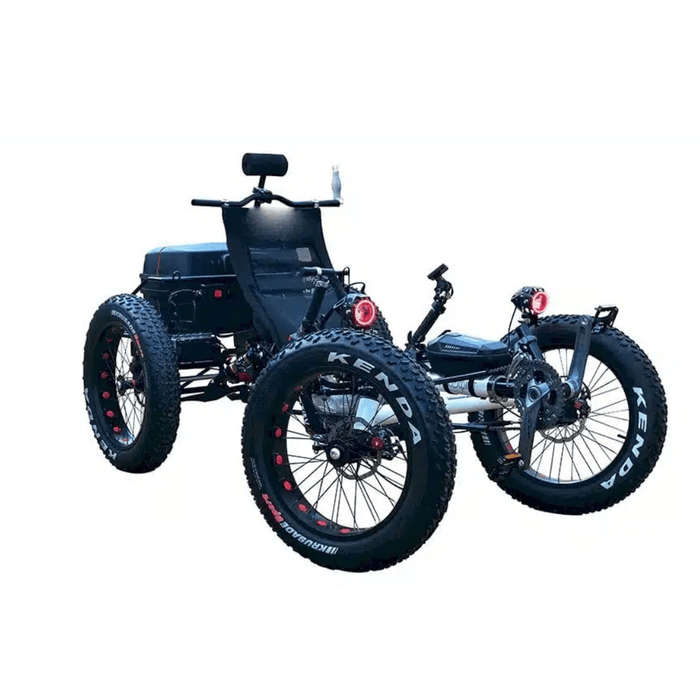 fat tire electric recumbent quad four wheels bicycle TrikExplor F420e Adaptive Bikes Whether youre cruising your neighborhood 4WD Electric Off-road Fat Tire