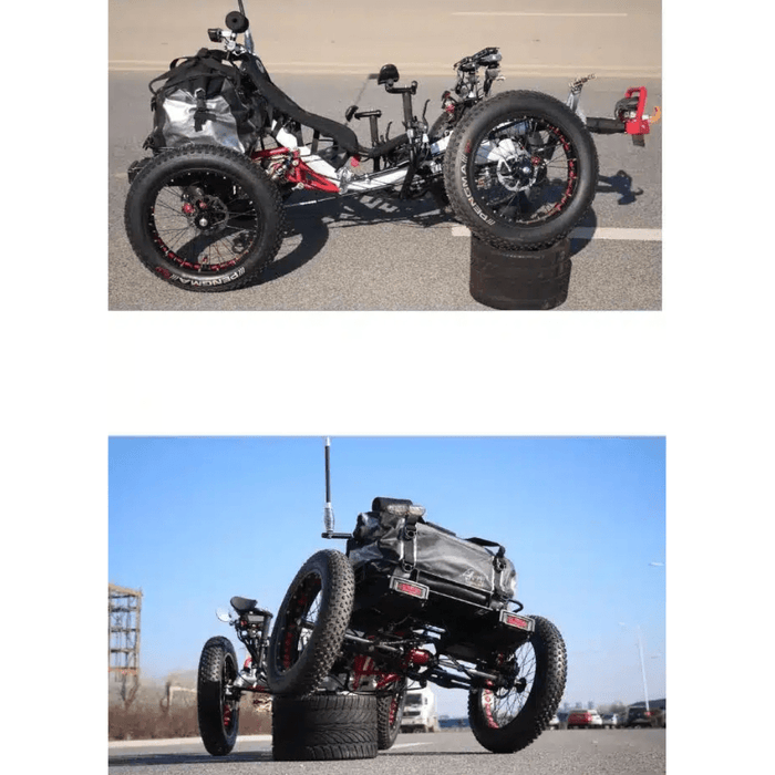fat tire electric recumbent quad four wheels bicycle eMobility Star Electric Fat Tire Recumbent Quad