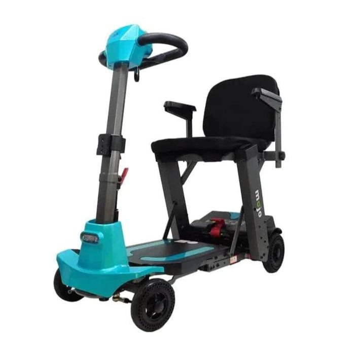 Mojo Auto Mobility Scooter Color Aqua Front Side View