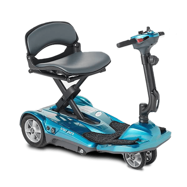 EV Rider Auto Folding Plus 4 Wheel Mobility Scooter, Blue ,Open Box