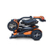 EV Rider Teqno Mobility Scooter Color Orange Folded Side View