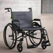 Feather Chair XL 15 lbs Ultra Light Featherweight Wheelchair by Feather Color Black with Green in the Backrest Front Side View