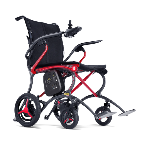 Ultralite G20 PRO Carbon Fiber Folding Electric Wheelchair - Red