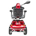 FR168-4SIIfourWheelTravelScootercolorredfrontviewwithbasket