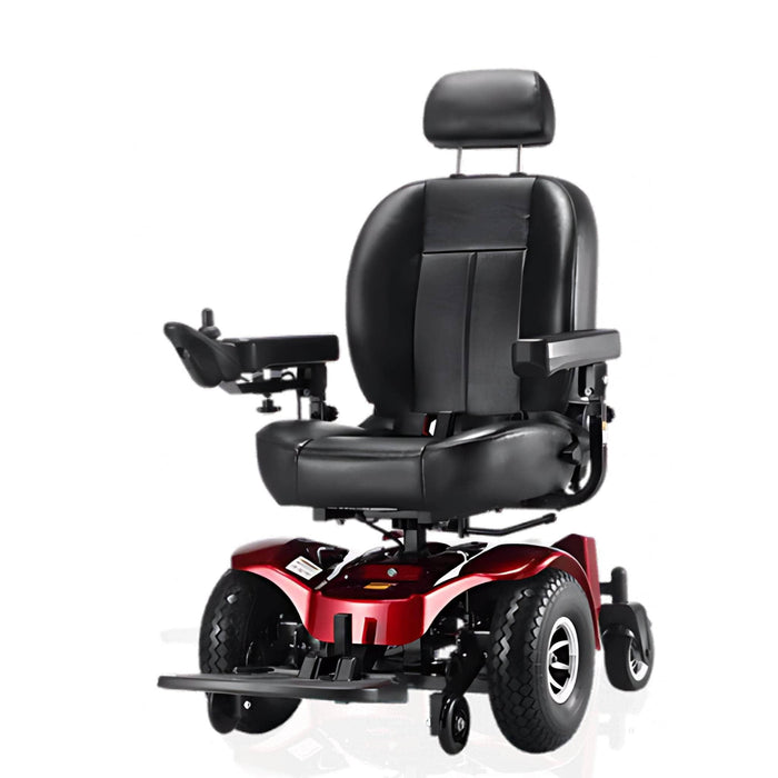 FreeRiderApolloIIPowerChairColorRedandBlackFrontView