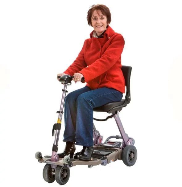 Luggie Standard 3 wheel mobility scooter with woman
