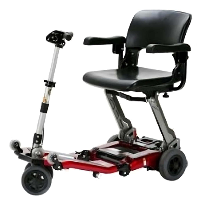 luggiesuperfoldingmobilityscootercolorredleftsideview