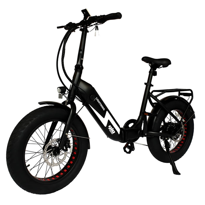 GIO Lightning Folding Electric Bike in Black