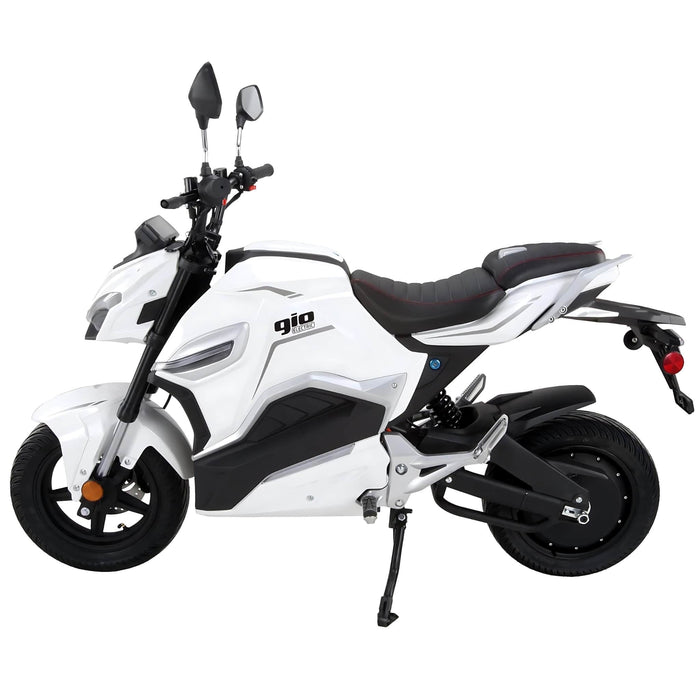 GIO G2000 eMotorcycle in Matte White Side View