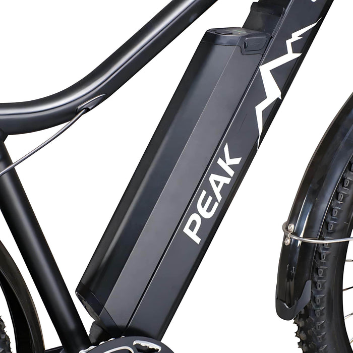 GIO Peak Electric Bike in Black with Peak Icon