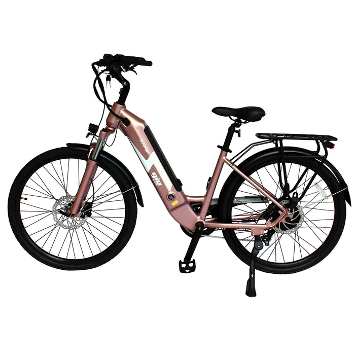 GIO Storm Electric Bike in Rose Gold