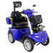 GIO Tron 4-Wheeled Smart Mobility Scooter in Blue Front Left Side View