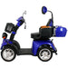 GIO Tron 4-Wheeled Smart Mobility Scooter in Blue Side View 2