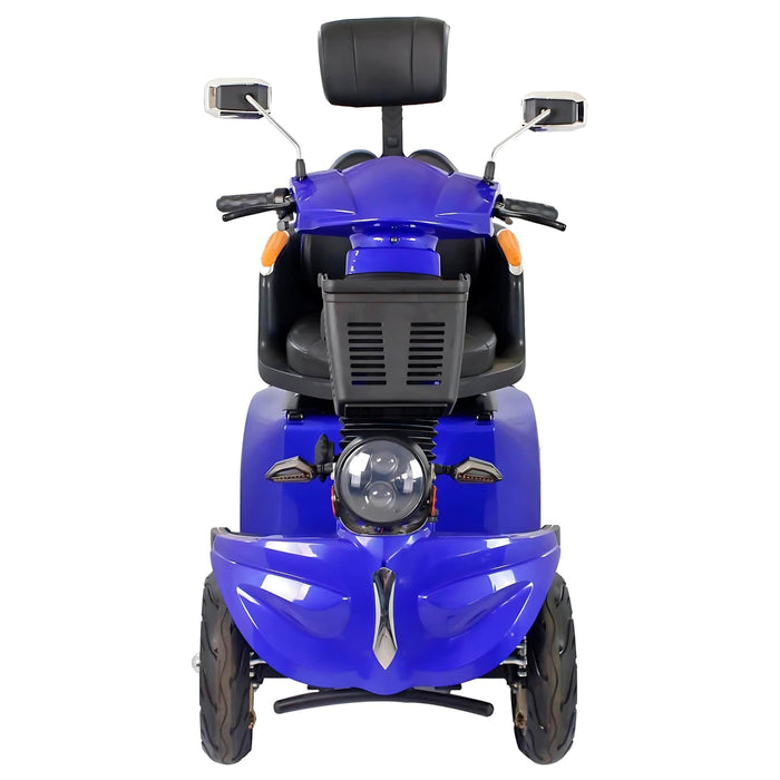 GIO Tron 4-Wheeled Smart Mobility Scooter in Blue Front View