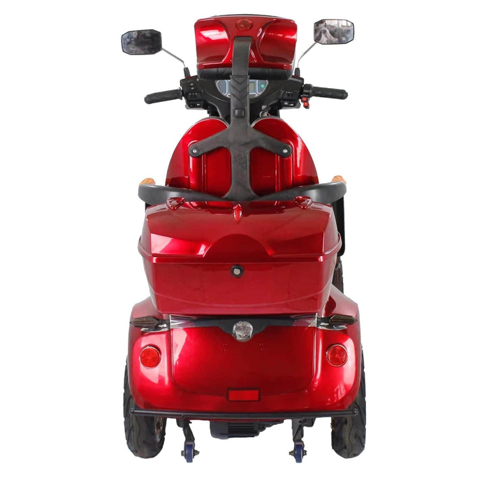 GIO Tron 4-Wheeled Smart Mobility Scooter in Red Rear View Center