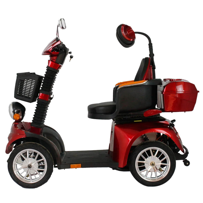 GIO Tron 4-Wheeled Smart Mobility Scooter in Red Side View