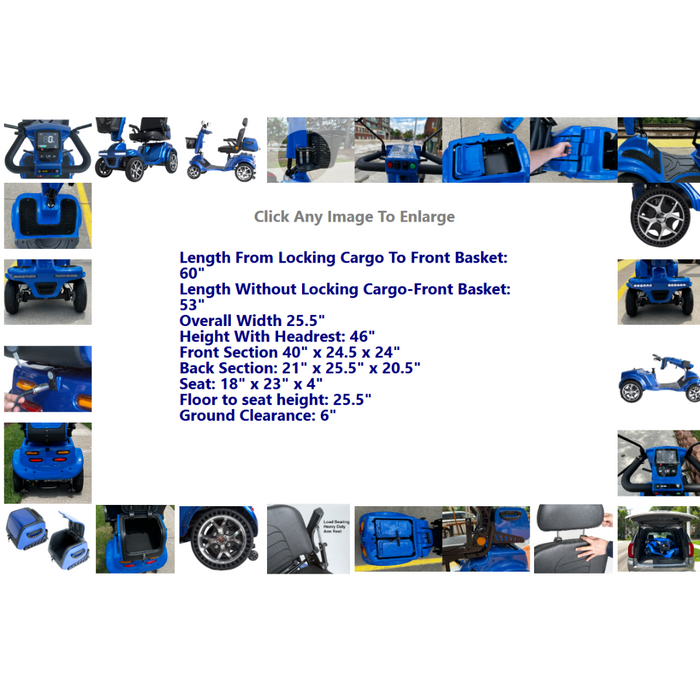 Gladiator 4 Wheel Heavy Duty Portable Mobility Scooter