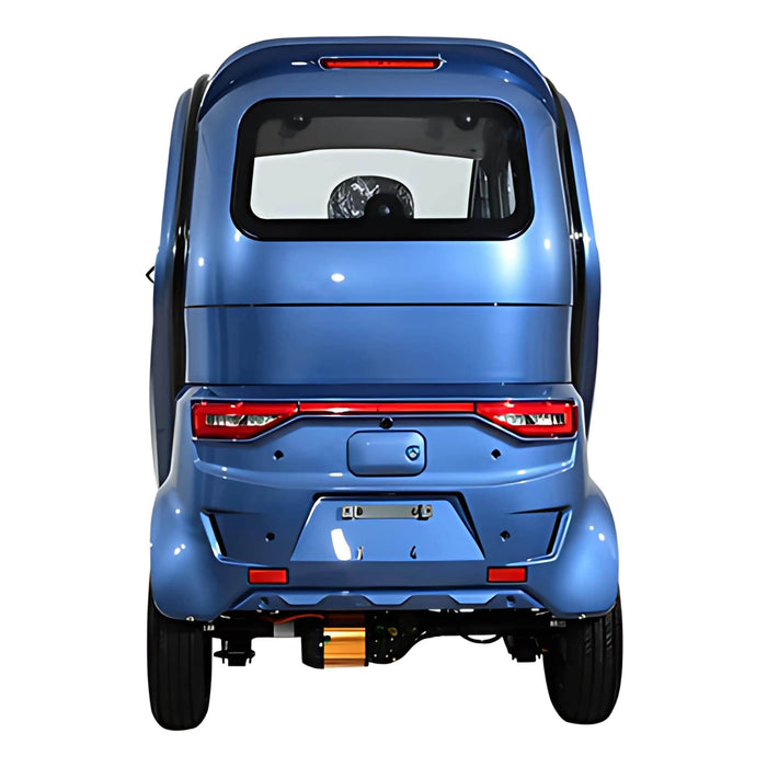 Green Transporter Q Express Electric Transpor tScooter in Blue Color Back View