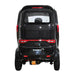 Green Transporter Q Express Electric Transport Scooter in Black and Red Color Back View