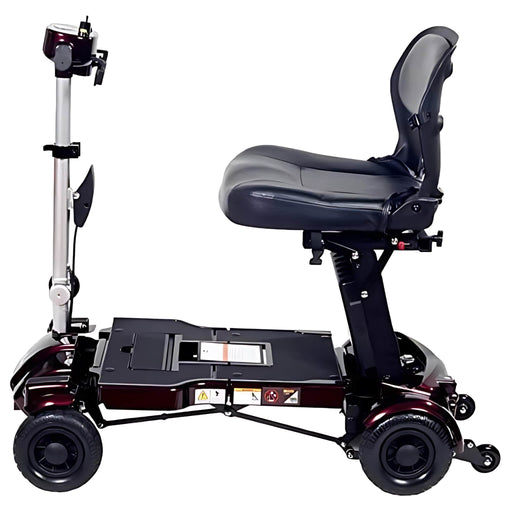 iLivingi3FoldingElectricFourWheelMobilityScooterColorRedLeftSideView