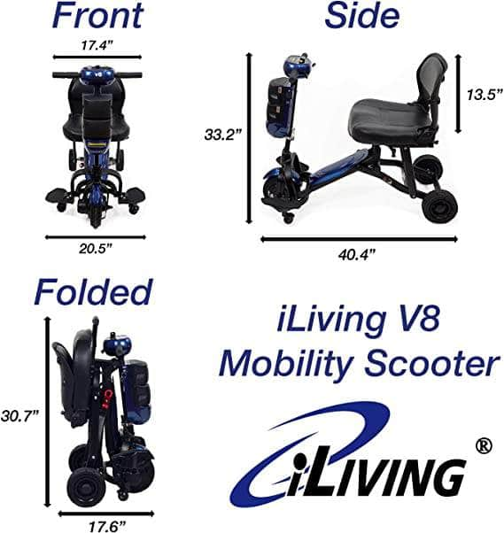 iLiving V8 Foldable Electric Mobility Scooter