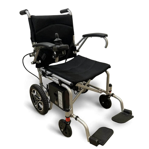 Journey Air Elite Lightweight Folding Power Chair Color Black Front Right Side View