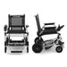 Zoomer Power Chair Color Black Front View and Right Side View
